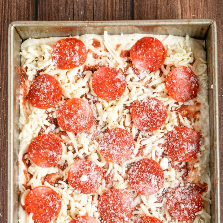 Bake@Home Pan Pizza: Pepperoni (8” square)